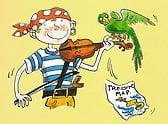 Aventura de música com piratas