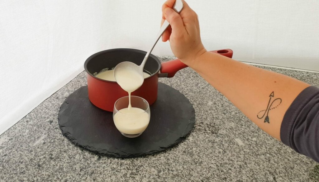 panna cotta - preparação natas