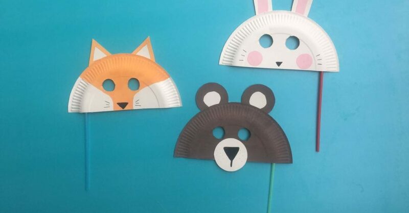 DIY: Máscaras de animais com pratos de papel