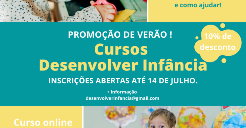 Cursos Online Desenvolver Infância em Promoção de Verão!