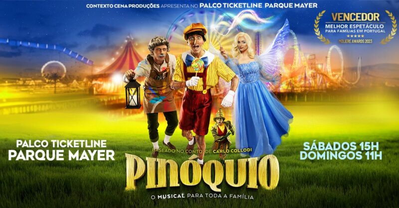 Pinóquio – O Teatro Musical para toda a Família no Parque Mayer em abril