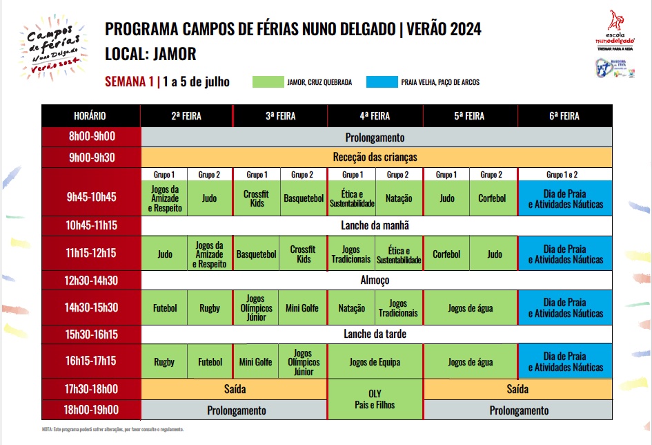 Programa Férias Desportivas Jamor 2024