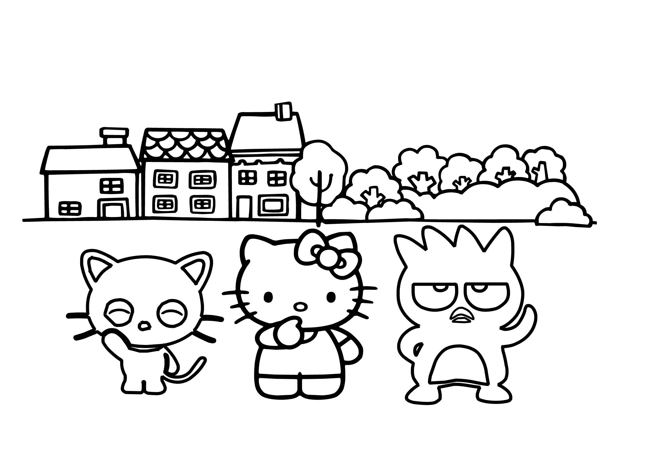 Desenho de Hello Kitty para colorir