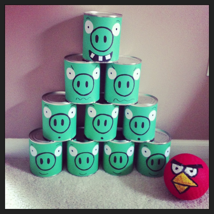 Angry Birds com latas 